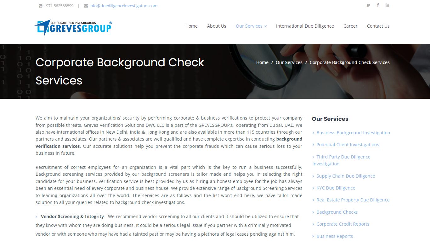 Corporate Background Checks | Employee Background Screening